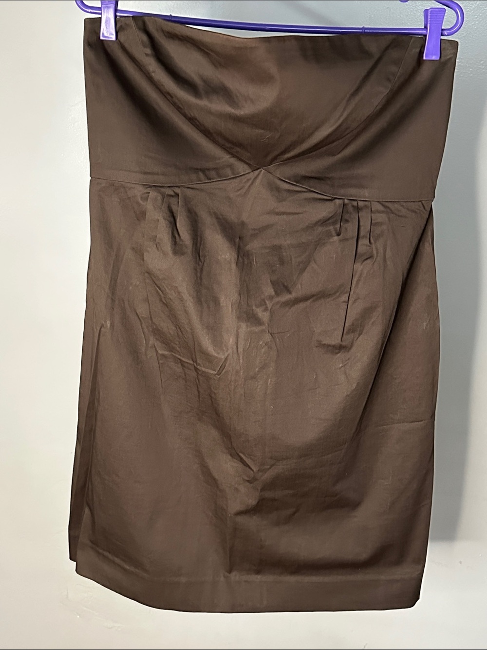 New York and Company Brown Women's Strapless Dress